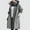K-Grey, variant on 2025 Women's Vintage Midi Long Trench Coat Jean Jacket Loose Fit 2X Down Jacket Double Breasted Denim Jacket Women Windbreaker Trench Coat with