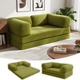thumbnail image 1 of Sofá COMAX 4 en 1 plegable, cama de matrimonio, color verde claro, 1 of 9