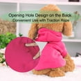 thumbnail image 7 of Warm Hooded Dog Sweatshirt Hooded Pet Winter Clothes Coat Fuchsia M, 7 of 7