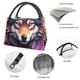 thumbnail image 4 of Fotbe Colorful Wolf Head A Bolsa Térmica Portátil con Estampado, Bolsa de Entrega de Alimentos Aislada, Bolsa Reutilizable de Gran Capacidad para Comidas y Supermercado, 4 of 6