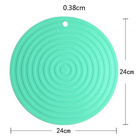 

Creative Home Solid Color Non-slip Anti-hot Placemat Insulation Pad Bowl Mat Green2