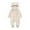Beige, variant on Infant Fleece Jumpsuits Long Sleeve Zip Up Baby Cartoon Animal Romper Winter Sleepwear Infant Winter Clothes for Dress Up Party 0-3 Months