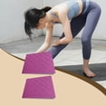 thumbnail image 6 of lacooooppia 2 Pieces Yoga Brick Foot Incline Board EVA Squat Wedge Block Calf Stretcher Slant Board Heel Elevated Function Suitable for Fitness Training Home Workout Studio Sessions Travel Pink, 6 of 8