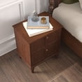 thumbnail image 5 of HLR 20" Mid Century Nightstands Set of 2 with Drawers, Wood Bedside Table End Table for Bedroom, Brown, 5 of 9