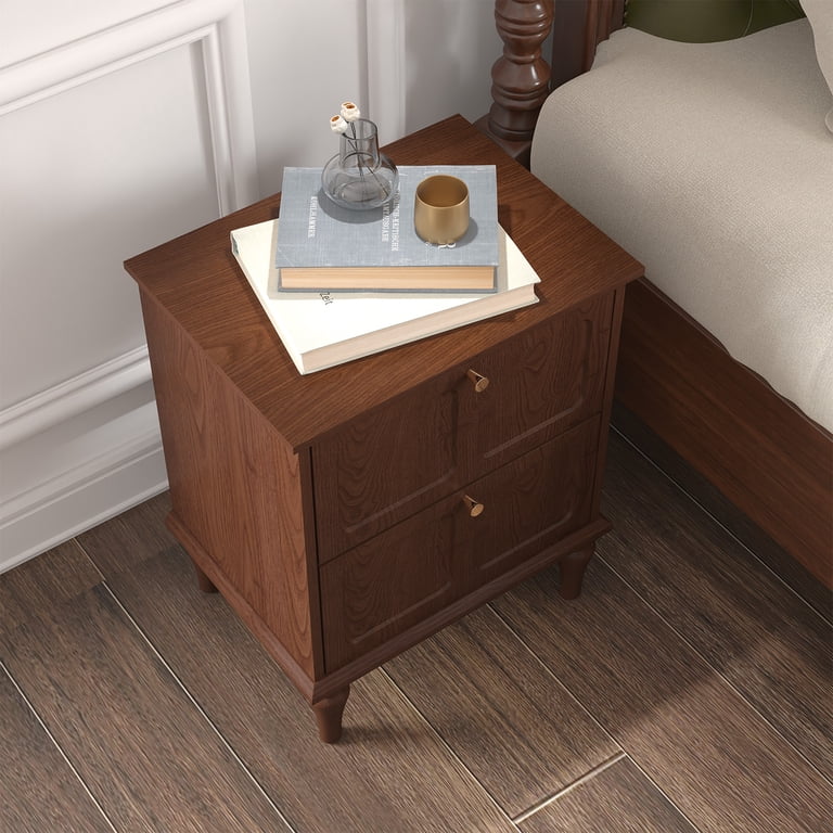 HLR 20" Mid Century Nightstands Set of 2, Brown photo 5