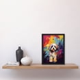 thumbnail image 4 of Shih Tzu Dog Lover Gift Pet Portrait Colourful Artwork Painting Artwork Framed Wall Art Print A4, 4 of 5