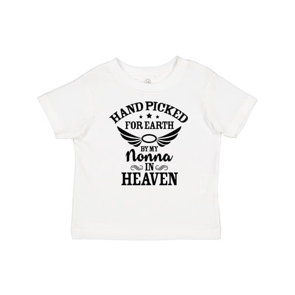 Inktastic Handpicked for Earth by My Nonna in Heaven with Angel Wings Boys or Girls Baby T-Shirt