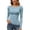 Sky Blue*, variant on MJDVSOL Women's T-Shirt Contrast Color Polka Dot Casual Tee Shirts Slim Fit Long Sleeve Tops Comfortable Breathable Classic Seaside Tees