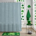 thumbnail image 5 of Shower Curtain, Light Blue Vintage Linen Waterproof Shower Curtain Set with Hooks for Bathroom Showers,Stalls and Bathtubs,72x72In Solid Color, 5 of 9