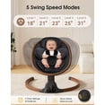 thumbnail image 3 of suihuooo Baby Swing for infants Newborn with Bluetooth and 5 Speed Built-in Soothe Melodies 5-Point Harness,Black, 3 of 7