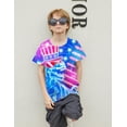 thumbnail image 2 of Aideaone Boys Girls T-Shirts Independence Day 3D Graphic Shirts Kids Cool Short Sleeve Tees Size 4-14T, 2 of 6