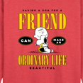 thumbnail image 2 of Peanuts - Dog Friend Make Ordinary Life Beautiful - Women's Lightweight French Terry Pullover, 2 of 5