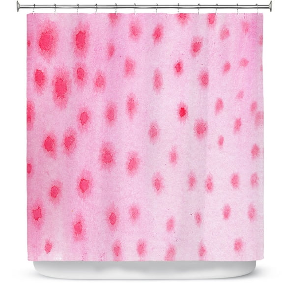 Shower Curtains 70" x 84" from DiaNoche Designs by Marley Ungaro - Artsy Pink Spots