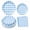 Blue, variant on 150PCS Blue Gingham Supplies Plates and Napkins Set for 50 Guests, Checkered Disposable Tableware Decorations