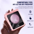 thumbnail image 4 of Allytechgroup for Samsung Galaxy Z Flip 5 Case with Screen Protector, Shockproof Solid Color Hinge Protection Bumper Rugged Case Cover for Women Men, Pink, 4 of 7