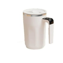 Self-Stirring Coffee Mug - SUS 304 Stainless Steel, Rechargeable, LED Display - for Coffee/Milk/Protein Shakes, Office/Gym/Travel, One-Button Mixing