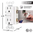 GE TamperResistant GFCI Receptacle Outlet with LED Guidelight, 15Amp