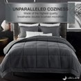 thumbnail image 6 of JÁCLER Lightweight Reversible Comforter Set - King/Cali King All Season Down Alternative Comforter Set Duvet Insert 3 Piece - 1 Comforter with 2 Shams Reversible King/Cali King Gray/Light Gray, 6 of 6