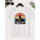 thumbnail image 1 of Boys "Veteran" Graphic T-Shirt - Casual Lightweight Cotton Short Sleeve Top with City Skyline Design, Comfortable Summer Clothing for Youngsters, Everyday Comfort | Patriotic Clothing, 1 of 6