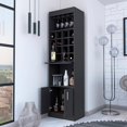 thumbnail image 3 of FM FURNITURE Myers 20"W 2-Door Modern Engineered Wood Bar Cabinet in Black, 3 of 6