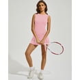 thumbnail image 4 of FITOP Womens Tennis Dress Sleeveless Wrap Skirt Athletic Dress with Built in Shorts Golf Dress Workout Rompers, 4 of 9