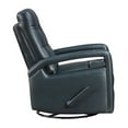 thumbnail image 4 of Lexicon Camden Faux leather Swivel Glider Reclining Chair in Navy Blue, 4 of 8
