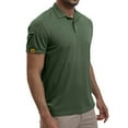 thumbnail image 2 of Men's Short Sleeve Polo Shirt Quick Dry Polyester Lapel Shirt Casual Golf Shirt, Moisture Wicking, 2 of 6