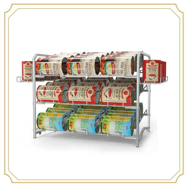 3 Tier Can Storage Rack Stackable Can Storage Dispenser Holds 42 Cans