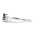 thumbnail image 3 of Primal Gold 10 Karat White Gold Genuine Diamond and Amethyst Birthstone Ring, 3 of 7