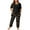 Black, variant on PinkBeautiM Women Plus Size Pajamas Set Prints Pjs Sleepwear with Pockets