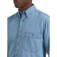 thumbnail image 2 of Camisa de denim Wrangler Rugged Wear de un bolsillo, lavado a la piedra, 2 of 3
