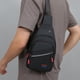 thumbnail image 5 of Mochila impermeable de nailon para el pecho – Mensajero de hombro ligero, multicompartimento, puerto para auriculares, viaje resistente al exterior, gris/negro/azul/verde ejército, 30x17x5cm, 5 of 6
