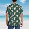 thumbnail image 6 of Haiem Cute Shiba Printed Hawaiian Shirt for Men - Men’s Casual Beach Summer Shirts - Stretch Fabric with Modern Fit-Medium, 6 of 9
