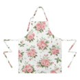 thumbnail image 2 of Pioneer Flower Floral Print Pattern Apron-Garden Aprons for Women with Pockets-Cotton Linen Waterproof Kitchen Cooking Gardening Aprons Adjustable for Kitchen,Cooking,BBQ and Salon 33x27 Inch, 2 of 7