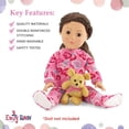 thumbnail image 2 of Pijama para muñecas Emily Rose de 18 pulgadas con osito de peluche, 2 of 9