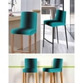 thumbnail image 5 of Teal Black Ombre Bar Stool Covers Set of 4, Gradient Contemporary Abstract Art Stretch Washable Bar Chair Covers with Backs, Removable Pub Counter Height Chair Cover for Kitchen Dining Room Cafe, 5 of 7