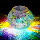 thumbnail image 1 of Luz solar de mosaico que cambia de color, multicolor1 Luz de bola de cristal impermeable/resistente a la intemperie para jardín, patio, fiesta, patio, exterior/i, 1 of 5