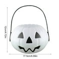 thumbnail image 3 of 2pcs Halloween Portable Bucket Children Trick Or Candy Pail Holder (White),Halloween Decorations, 3 of 5