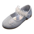 thumbnail image 1 of Cathalem Girls Sandals Wedding Party Open Toe Glitter High Heels,Silver 25, 1 of 5