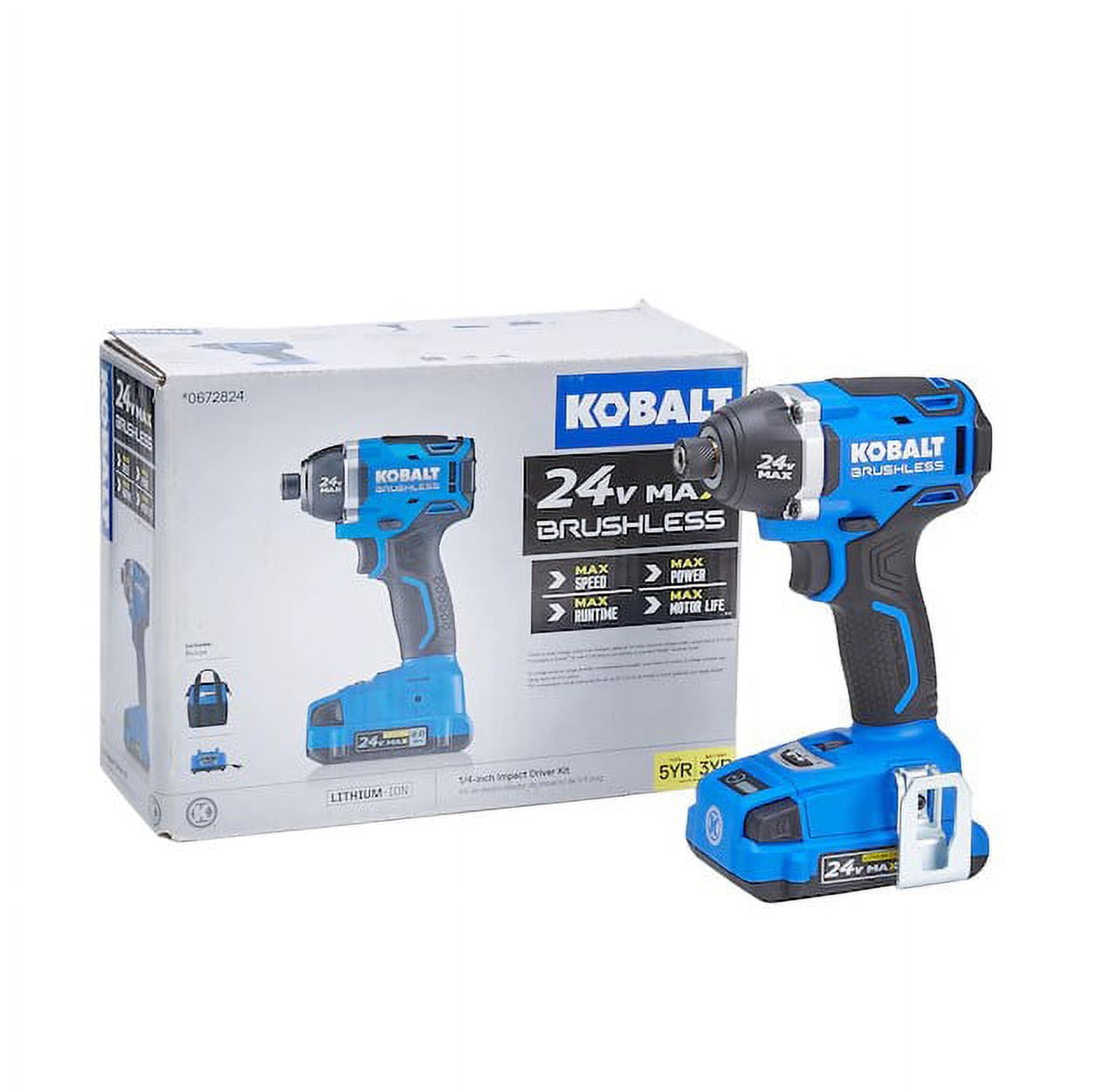 Kobalt 24V Max Li ion 1 4 in Cordless Impact Driver with Soft Case Walmart