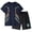 j-75Navy41, variant on Boys Athletic Outfit Sets Wear O-Neck Breathable Short Sleeve Tee And Stretch Shorts Outdoor Sports Play Comfortable Casual Children Comfortable Kids Clothing Sets Soft Fabric All Day Wear
