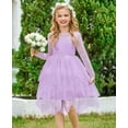 thumbnail image 3 of Arshiner Flower Girl Dress Toddler Contrast Lace Tutu Irregular Tulle Wedding Birthday Party Dresses, 3 of 6