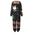 thumbnail image 5 of Odeerbi Christmas Onesie Pajamas for Family Holiday Sleep Jumpsuit Long Sleeve Family Christmas Pajamas Matching Sets Mom Jumpsuit Set Printed Sleepwear Family Matching PJs Set Black, 5 of 5