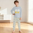 thumbnail image 2 of Rhuody Pajamas For Boys Long Sleeve Top And Pants Sleepwear Graphic Printed Crewneck 2Pieces Pj'S Set Casual Outfits Grey 9-10 Years, 2 of 4