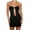 Black, variant on IROINNID Women's Sheath Dress Summer Chest Wrap Hollow Out Backless Slim Fit Buttock Dress Solid Color Elastic Waist Dress