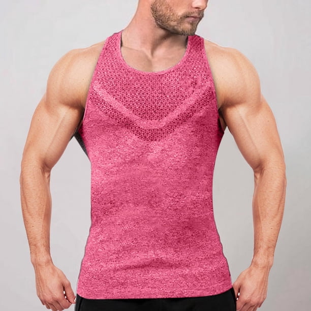 Camiseta sin mangas con cuello en V para hombre, de punto, con rayas verticales, para fitness, deportes, ocio, ajustada, con cuello en V en forma de I y hombros anchos.