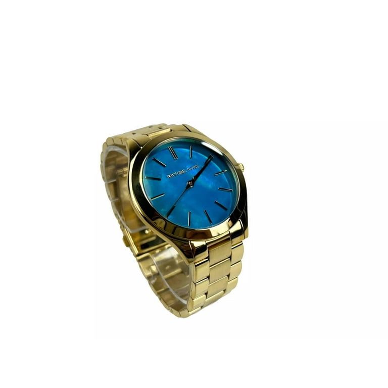 Michael Kors MK3492 Slim Runway Women\'s Watch Gold/Blue women-s-michael-kors-slim-  main image 3
