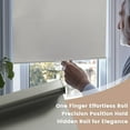 thumbnail image 6 of Amgo Blackout Roller Window Shades, Free-Stop Cordless Roller Shades, Easy Install Room Darkening Shades, Thermal-Insulated Window Shades for Home, Bedroom, Office & Door(72" W x 72" H, Grey), 6 of 8