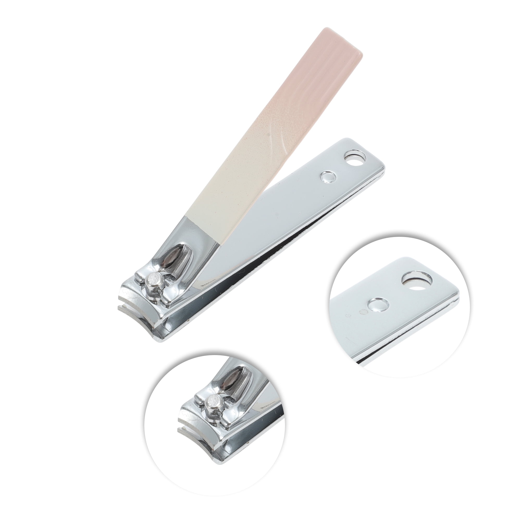 Unique Bargains Square Rotation Nail Clipper Kit 5-piece Set Gradient Pink