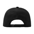 thumbnail image 2 of TOPTIE Quick Dry Trucker Cap 5 Panel Waterproof Snapback Mid Profile Polyester Baseball Cap-Black, 2 of 7